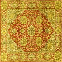 Tradicionalni pravokutni perzijski tepisi u žutoj boji za prostore tvrtke, 5' 8'