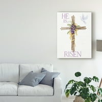 Zaštitni znak likovna umjetnost 'Uskrsni blagoslov izgovarajući iii s križnim platnom umjetnošću Kathleen Parr McKenna