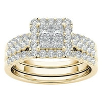 Rasprodaja prstena za Tinejdžerke ženski prstenovi 2-dijelni Odvojivi sjajni dijamantni prsten set zaručničkog prstena prsten s umetkom