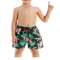 Identične kupaće gaće za oca i sina, Odjeća Za plažu s printom lišća, kupaći kostimi za roditelje i djecu, ljetne hlače za kupanje