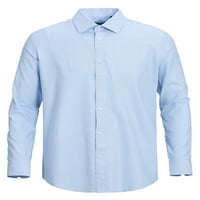 Muške klasične redovne košulje za fit haljine košulje dugih rukava Košulja pamučna teksturirana košulja za muškarce