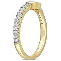 Carat T.W. Dijamantni 14KT žuto zlato polu-uvjetni prsten