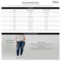 Silver Jeans Co. Plus Size Suki Mid Rise Slim Bootcut Traperice Veličine struka 12-24