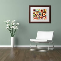 Zaštitni znak likovna umjetnost 'Svijetli podebljani krugovi' platno umjetnost Amy Vangsgard, bijela mat, drveni okvir