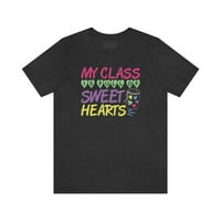 Moj razred je pun znojnih srca u majici učitelja za Valentinovo