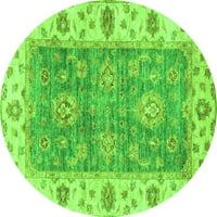 Tradicionalne prostirke za sobe u orijentalnom stilu zelene boje, 4' okrugle