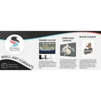 Stupell Industries Nautical Morska kornjača uzorka trake grafičke umjetnosti crno uokvirena umjetnička print zidna umjetnost, dizajn
