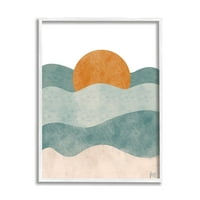 Studell Insrijeti Sažetak plaže Sunrise Slojevi oblik Ocean valovi, 14, dizajn breze i tinte