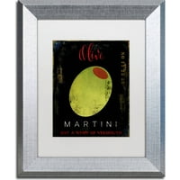 Zaštitni znak likovna umjetnost Olive martini i platno Art by Color Pekara, bijela mat, srebrni okvir