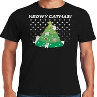 Muška majica s grafičkim printom Američka blagdanska mijaukajuća mačka za Božić sa životinjama
