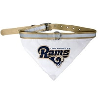 Kućni ljubimci Prvi NFL Los Angeles Rams Dog Bandana s ovratnikom - licenciranim, reflektirajućim, podesivim šal šal bandana