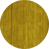 Tvrtka alt strojno pere okrugle apstraktne žute moderne unutarnje prostirke, okrugle 4 inča