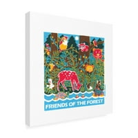 Hillary Vermont dizajn kućnih ljubimaca za ljude 'Prijatelji šume' platna umjetnost