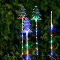 Vanjsko solarno svjetlo za božićno drvce, malo solarno osvijetljeno božićno drvce za odmor izvan vrta, uređenje dvorišta, Božić
