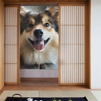 Fotografija životinjskog psa Japanska zavjesa Noren pregrada za ormar zavjesa za vrata tapiserija tretman prozora za ukrašavanje