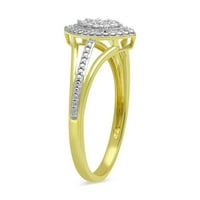 Sjajne fini nakit 0. carat t.w. Dijamantni prsten u 10k žutom zlatu