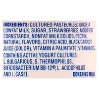 La Yogurt probiotička jagoda pomiješana jogurt s niskim putem, oz