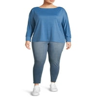 Allison Taylor Women's Plus Size Dolman Rukav za nokte za nokte