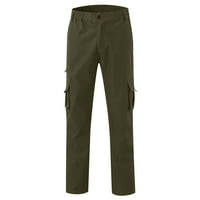 Teretne hlače za muškarce, Ležerne široke hlače, ulične hlače u vojnom stilu, udobne teretne hlače za trčanje s puno džepova