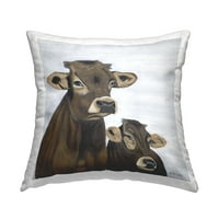 Stupell Industries Brown Country Farm Krave tiskani dizajn jastuka za bacanje Ashley Justice