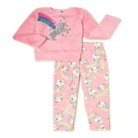 Bmagical Girls 'Woobie plišani pidžama s dugim rukavima, 2-komad, veličine 4-12