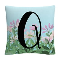 Jastuk za bacanje u obliku slova s ilustracijom ružičastog cvjetnog vrta