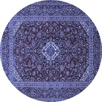 Tradicionalne prostirke za unutarnje prostore tvrtke, s okruglim medaljonom u plavoj boji, perive u perilici, promjera 6 inča