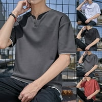 Muške korejske uklopljene košulje kratkih rukava ležerna majica vrhovi majica majica