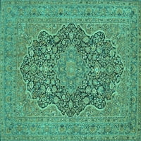 Tvrtka Alibudes strojno pere pravokutne perzijske tirkizno plave tradicionalne unutarnje prostirke, 2' 3'