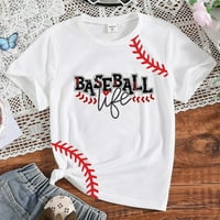 Baseball majica za djevojčice bluza majica Gornji dijelovi ležerni 3-inčni otisci za djevojčice Print za dječake dječja odjeća za