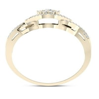 13-karatni dijamantni zaručnički prsten od 10-karatnog žutog zlata s cvjetnom eksplozijom