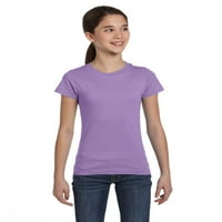 Jednobojne majice za djevojčice s kratkim rukavima, pamuk, pamuk, lavanda, vruća ružičasta vrijeska