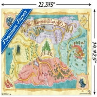 Zidni poster Čarobnjak iz Oza s mapom, 14.725 22.375