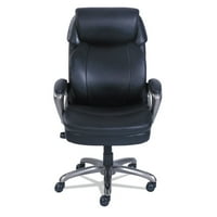 Izvršna stolica s visokim naslonom, može izdržati do 10 kg, visina sjedala od 18,75 do 21,75, crni naslon sjedala, baza od škriljevca