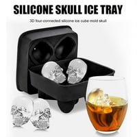 3. kalup za led lubanje, silikonski kalup koji se lako uklanja, slatka i smiješna ledena lubanja za viski, koktele i napitke od sokova,
