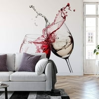 Savršen dekor zidno oslikane čaše za vino