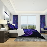 Designart 'Royal Purple & Blue Dream' Modern & Contemporary presvlaka