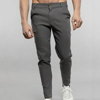 Muške trenirke jesenske kratke hlače Muška Poslovna moda Kaki hlače u struku za trudnice karirane hlače