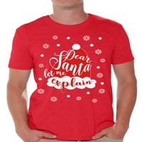 Nespretni stilovi, Dragi Djed Mraz, dopustite mi da objasnim, majica za muškarce, skupe košulje Djeda Mraza, smiješna božićna košulja