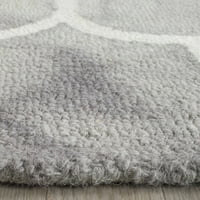 Geometrijski izblijedjeli tepih od vune u boji, bež, bjelokost, 2' 3'