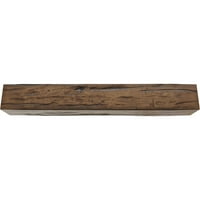 Ekena Millwork 12 W 12 H 8'l 3-strana Riverwood Endurathane Fau Wood Strop Grep, Premium star