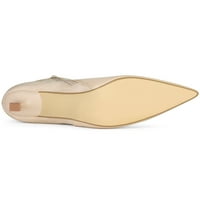Jedinstvene ponude ženskog stiletta pete šiljasti bočni nožni nožni patentni patentni patentni gležanj čizme