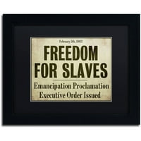 Zaštitni znak likovna umjetnost Emancipacija Canvas Art by Color Bakery Black Matte, crni okvir