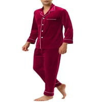 Jedinstvena ponuda muške odjeće za spavanje dugačka gumba za duge rukave dolje niz Velvet pidžama set