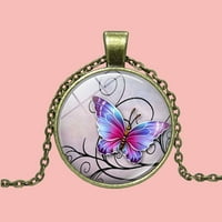 Rasprodaja Ogrlica sa slatkim leptirom u boji ogrlica od akrilnog lanca za ključne kosti