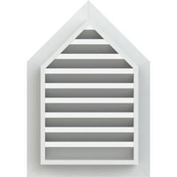 Ekena Millwork 18 W 30 H vrhunac gornjeg zabavnog ventilacijskog koraka: Funkcionalan, PVC Gable Vent W 1 4 Flat Trim okvir