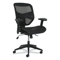 Stolna stolica s visokim naslonom, visina sjedala 19,69 inča, može izdržati do 1 kg, crno sjedalo, crni naslon, crna baza