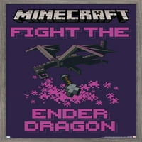 Zidni poster Minecraft - borite se sa zmajem Enderom, 14.725 22.375