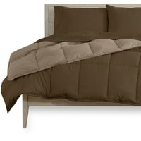Goli kućni mikrofiber 5-dijelni kakao taupe comforter, kakao lim set reverzibilni krevet u torbi, kralj