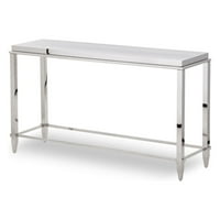 Konzolni stol od nehrđajućeg čelika i stakla 34